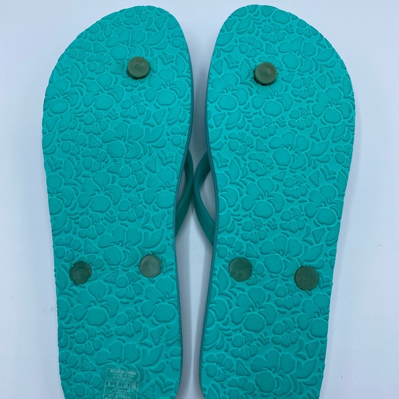 Roxy Flip Flops Womens Shoes Flats Size 9 Green - Picture 8 of 8